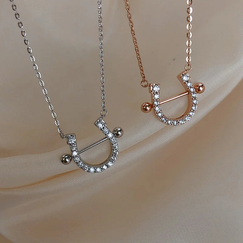 Horseshoe necklace and earring set Dream Horse