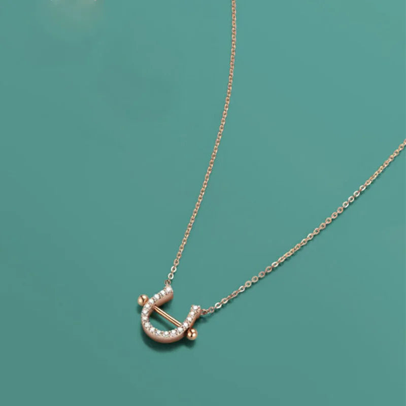 Horseshoe necklace and earring set Dream Horse