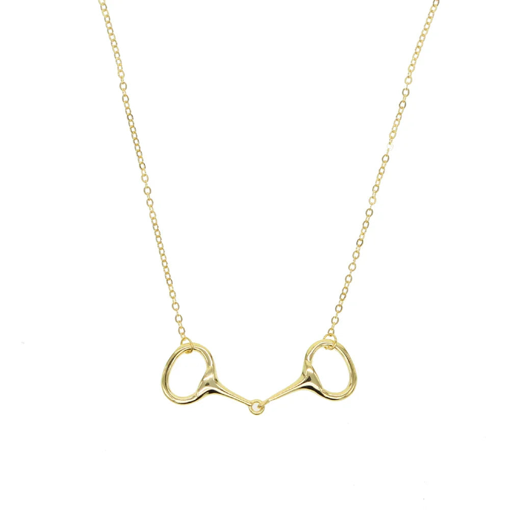 Gold horse bit necklace Dream Horse
