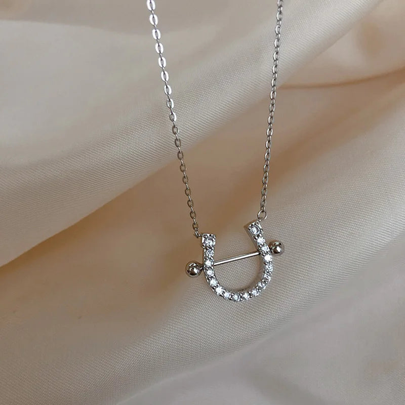 Horseshoe necklace and earring set Dream Horse