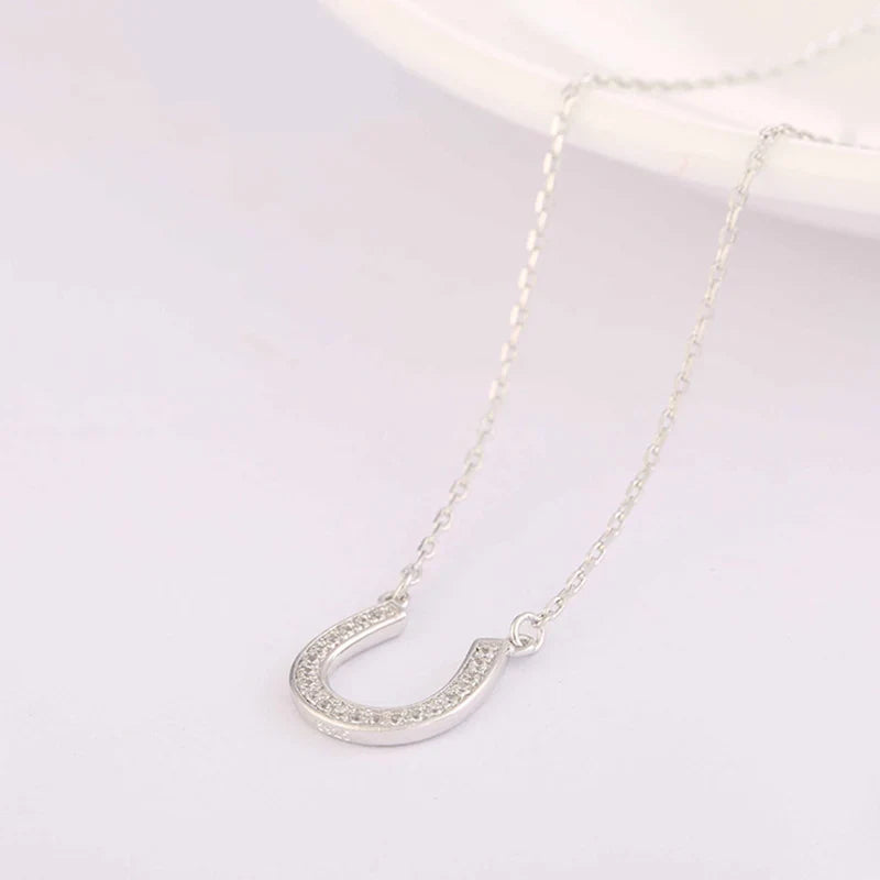 Lucky horseshoe necklace silver Dream Horse