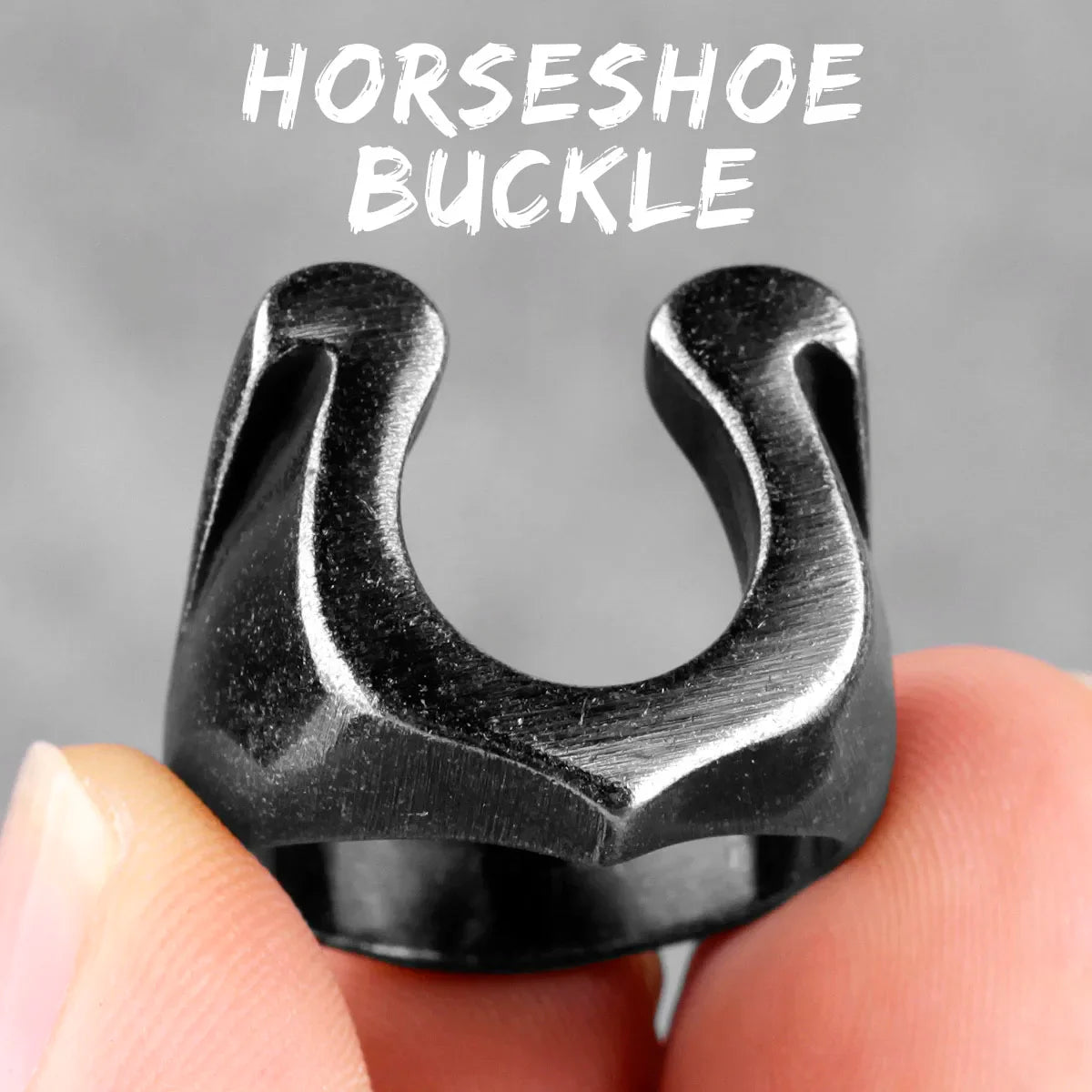 Real black horse shoe ring Dream Horse