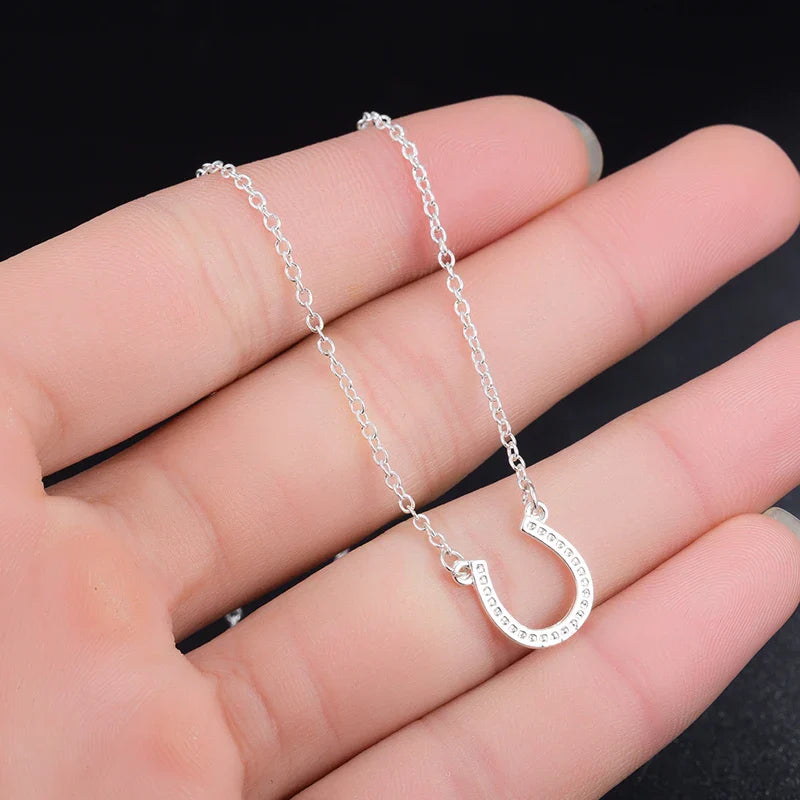 Horseshoe necklace men Dream Horse