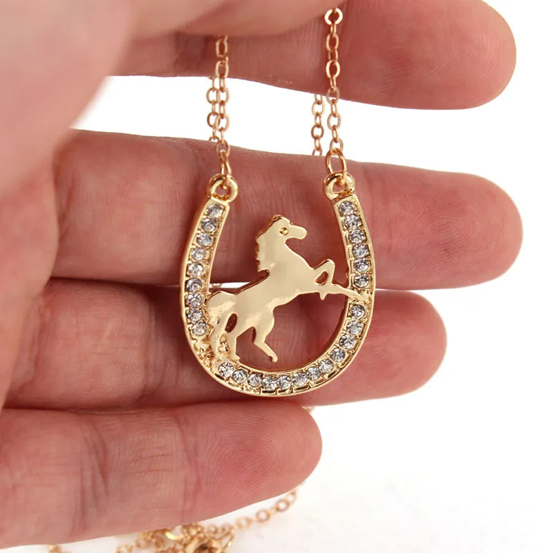 Gold horseshoe jewelry Dream Horse
