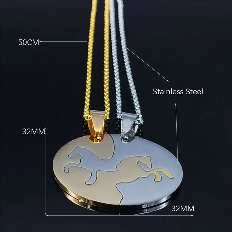 Horse friendship necklaces 2PCS Dream Horse