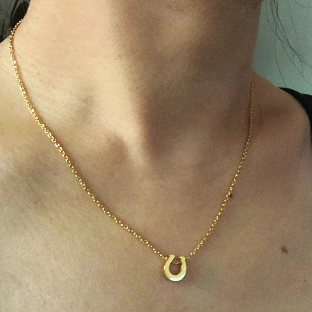 Horseshoe pendant necklace gold Dream Horse