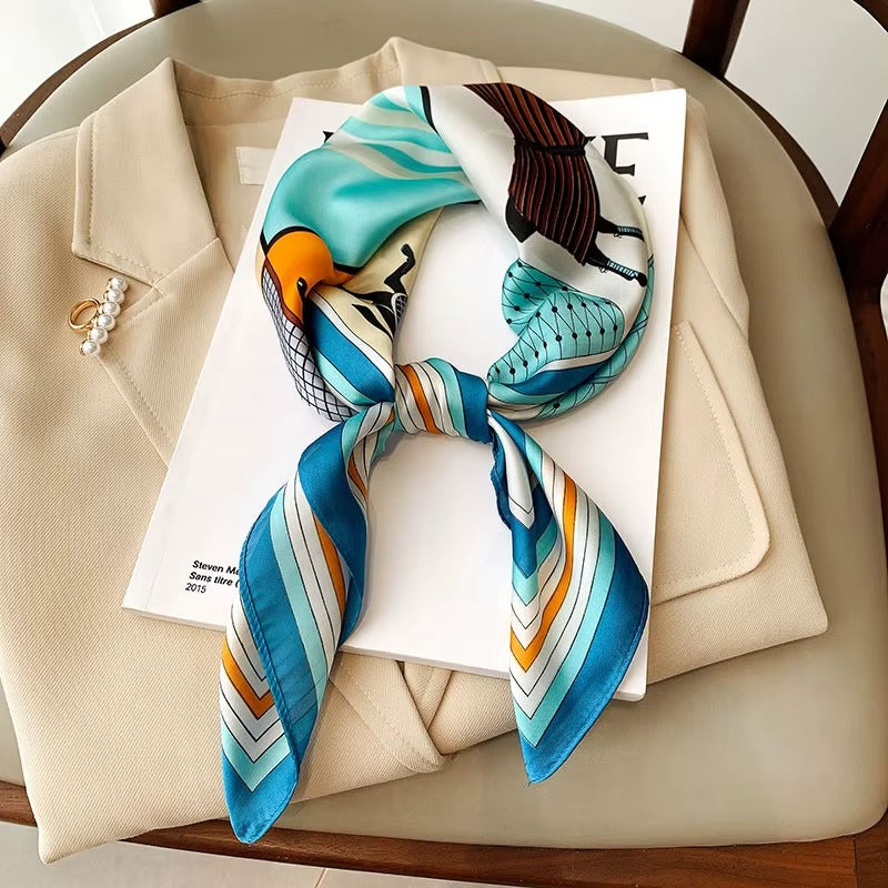 Horse Printed Silk Scarf