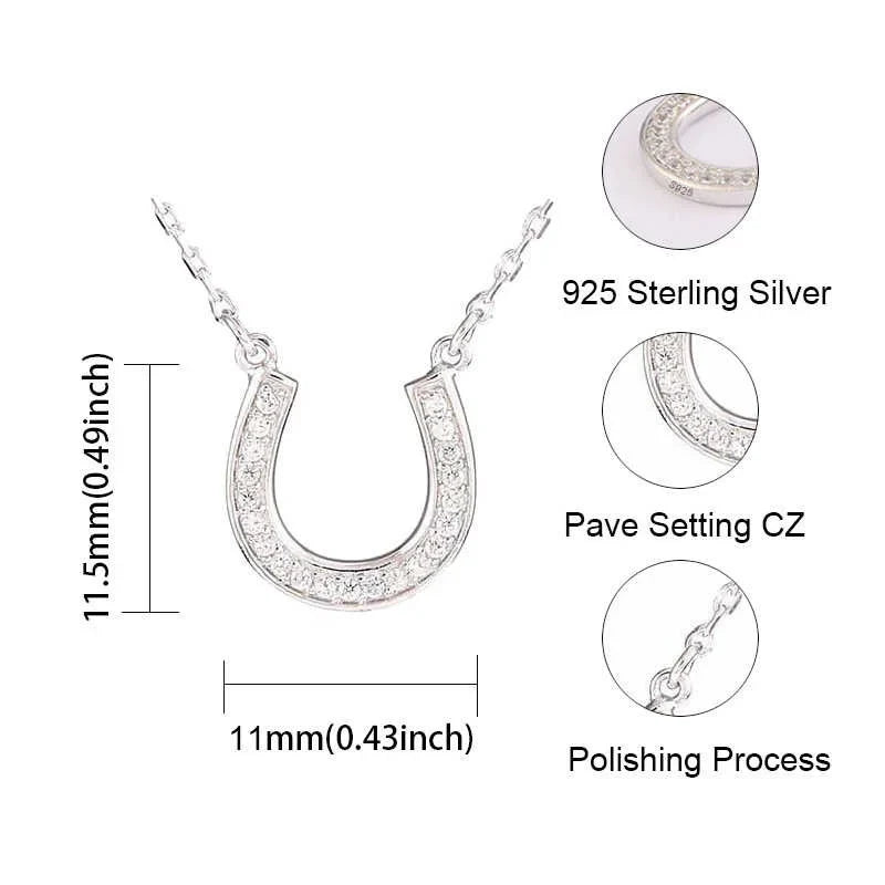 Lucky horseshoe necklace silver Dream Horse