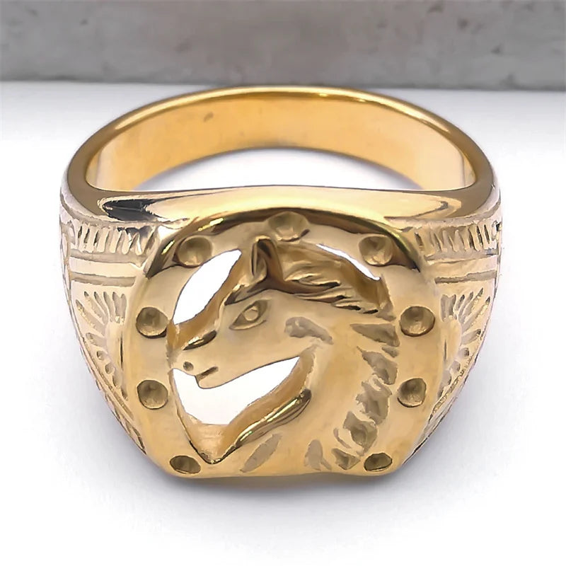 Horse head gold ring Dream Horse