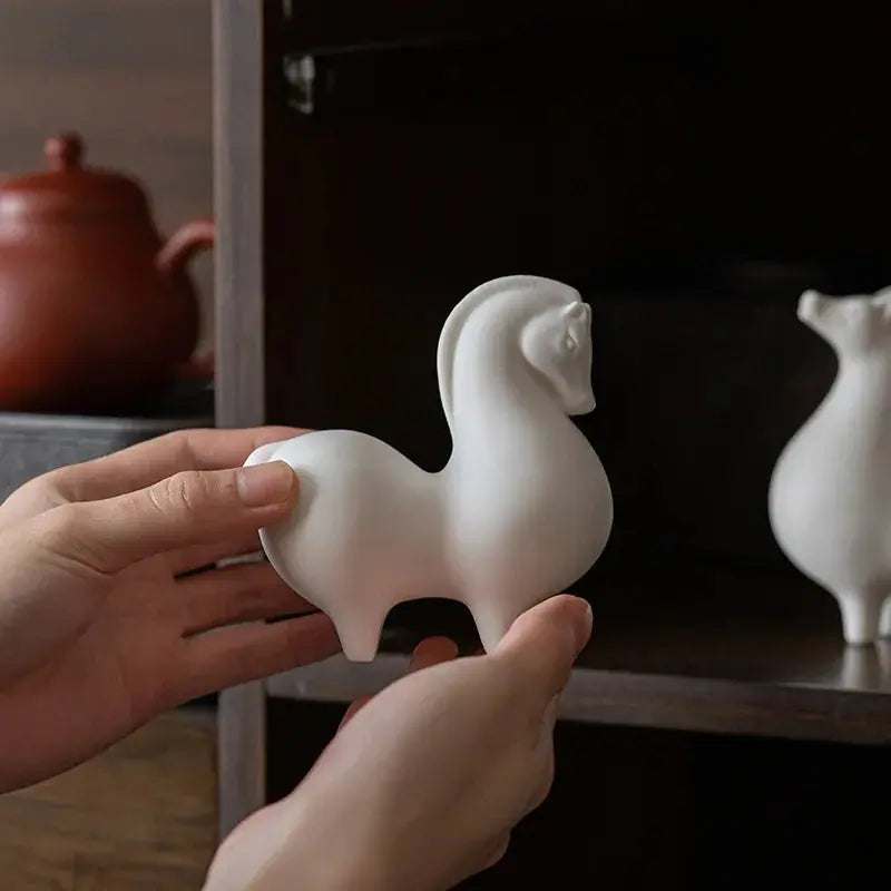 White porcelain horse statue Dream Horse