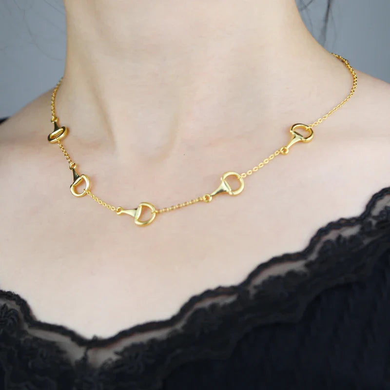 Gold snaffle bit necklace Dream Horse
