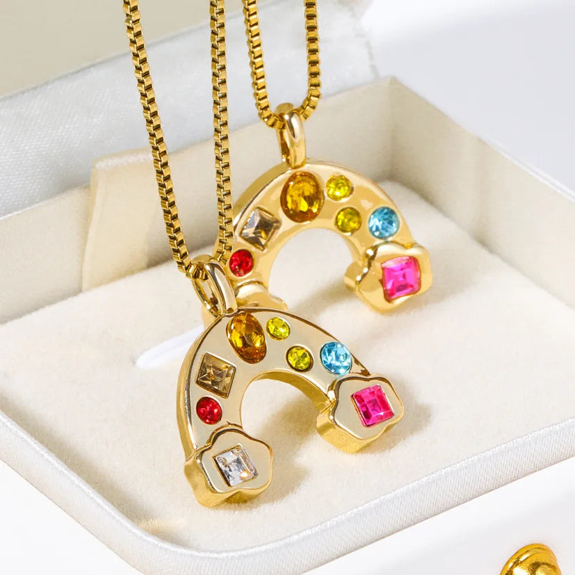 Dainty horseshoe necklace Dream Horse
