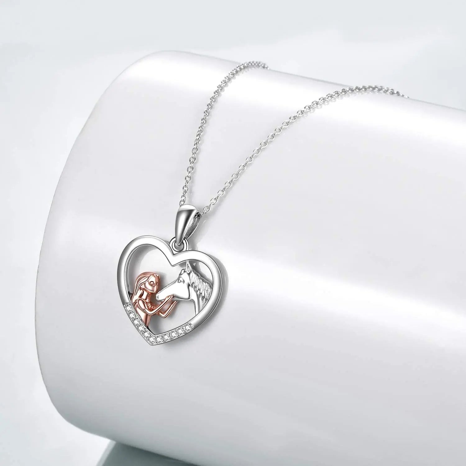 Children's silver horse necklace Dream Horse