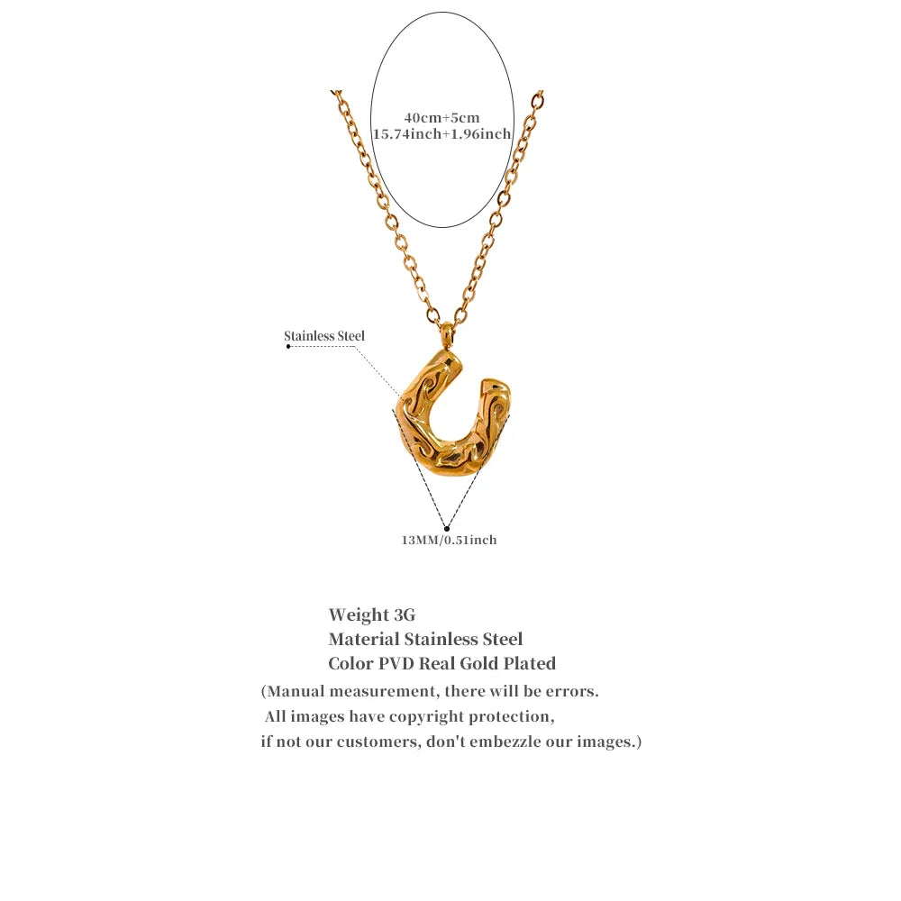 Horseshoe necklace for men Dream Horse