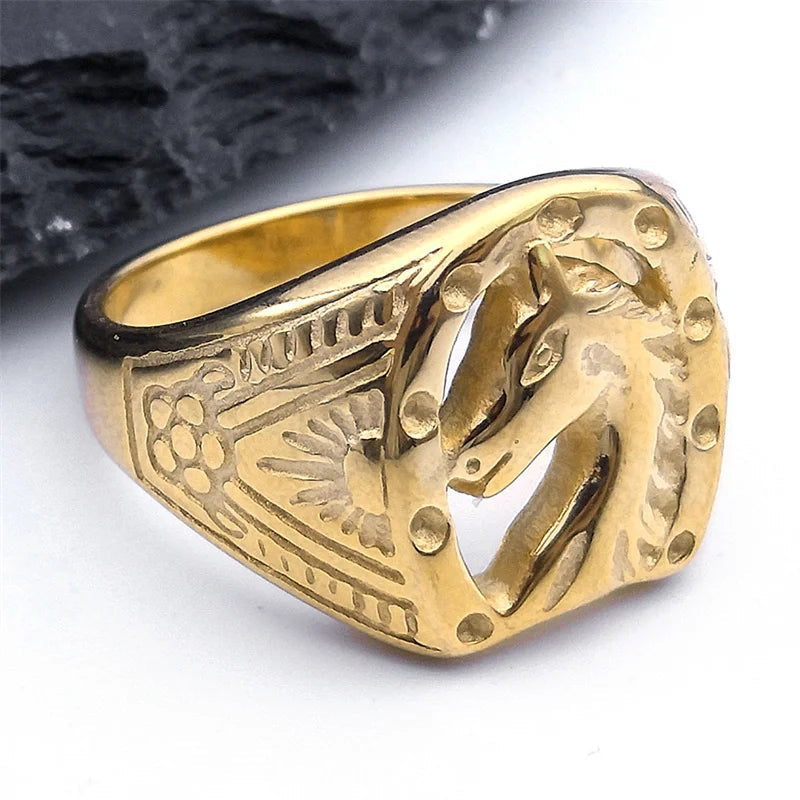 Horse head gold ring Dream Horse