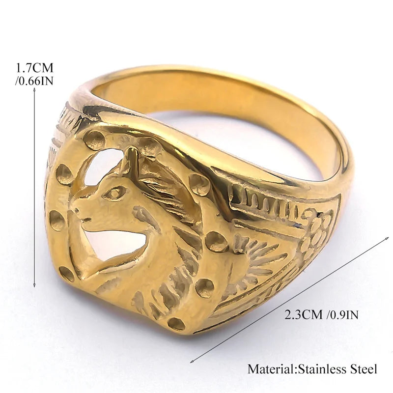 Horse head gold ring Dream Horse
