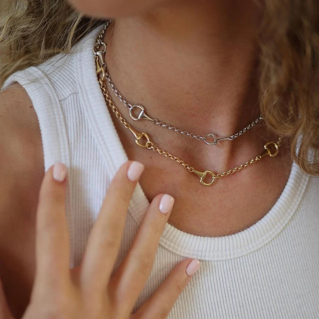 Gold snaffle bit necklace Dream Horse