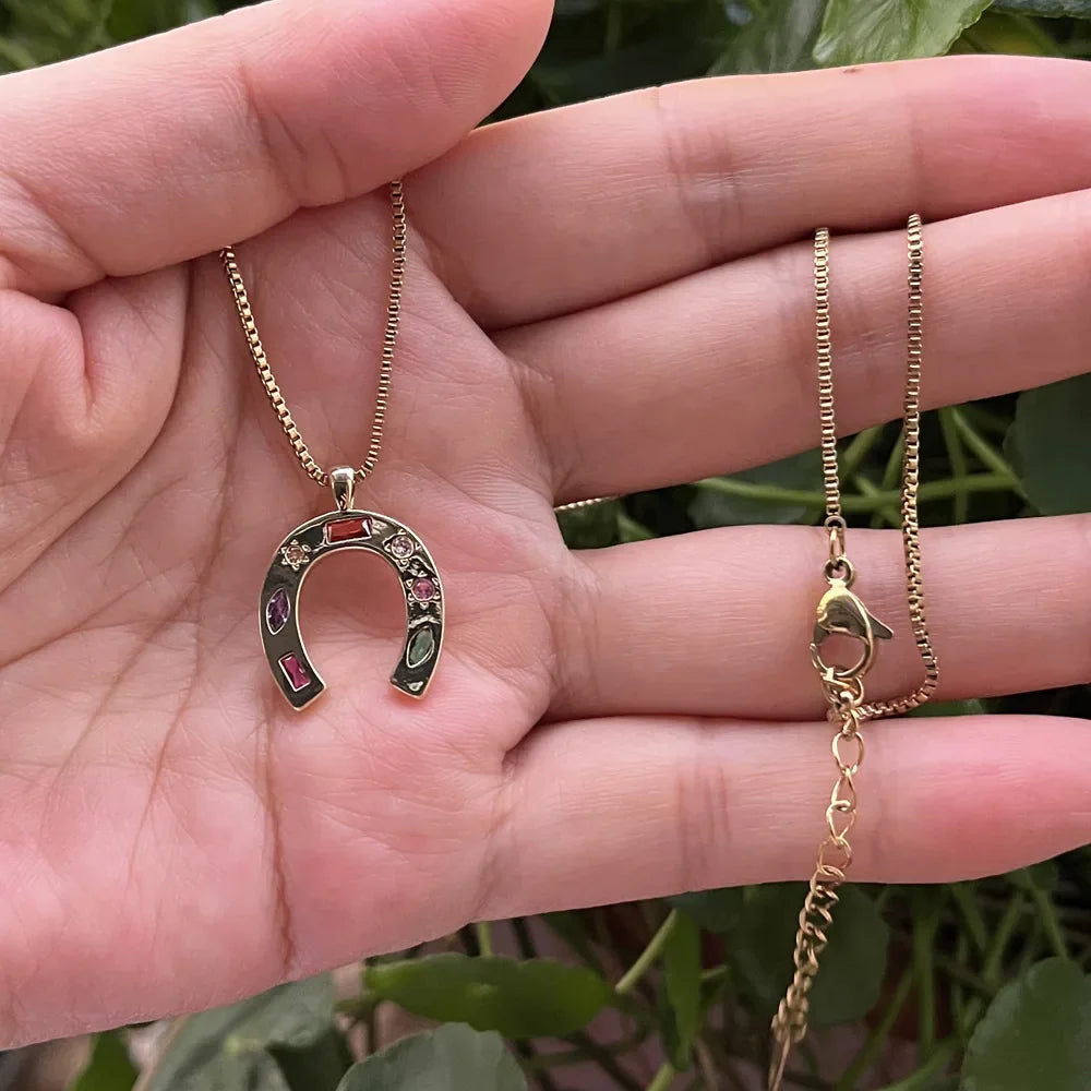 Horseshoe charm necklace Dream Horse