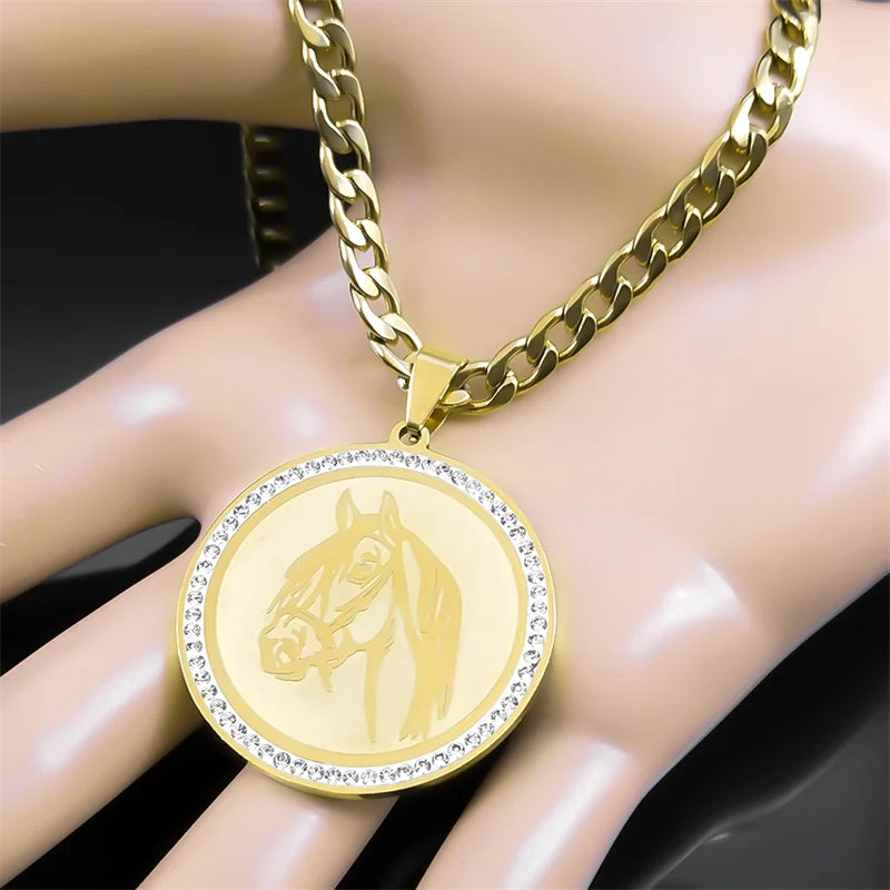Horse medallion necklace Dream Horse