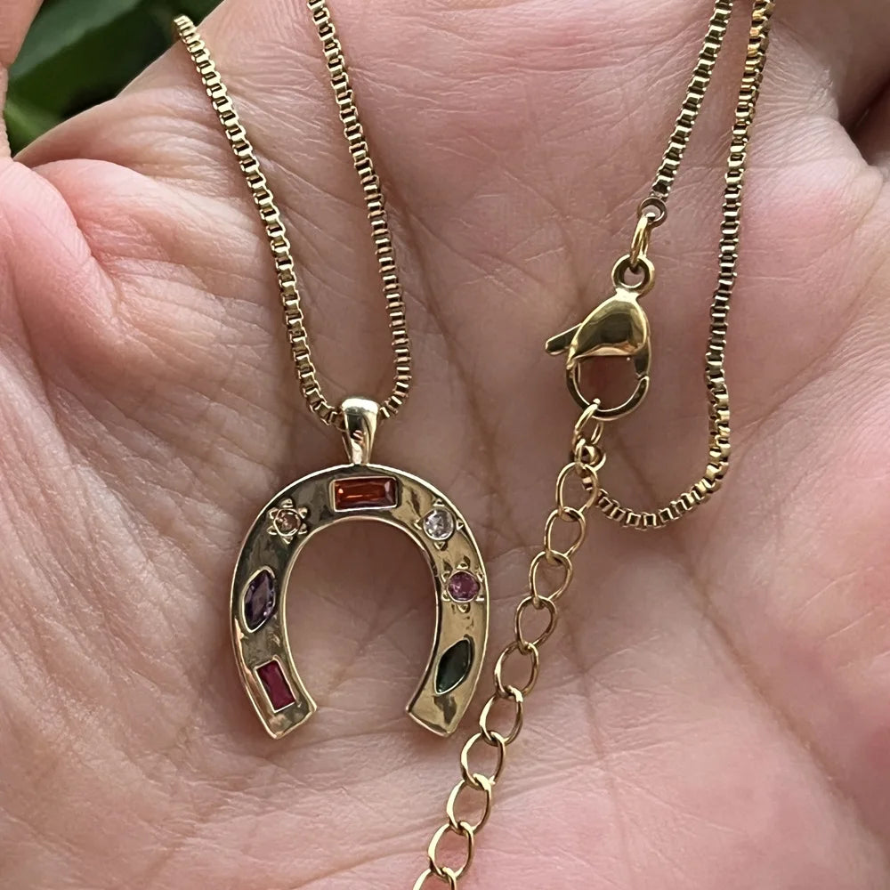 Horseshoe charm necklace Dream Horse