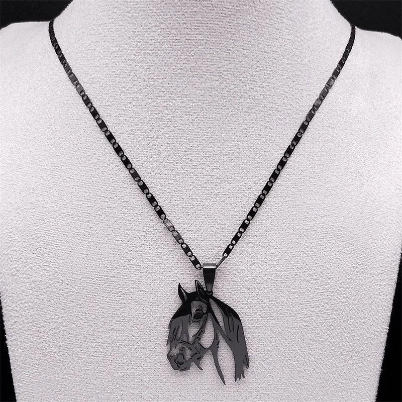 Black horse pendant Dream Horse