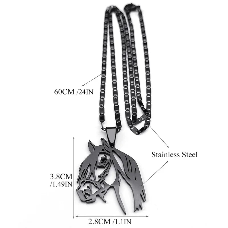 Black horse pendant Dream Horse