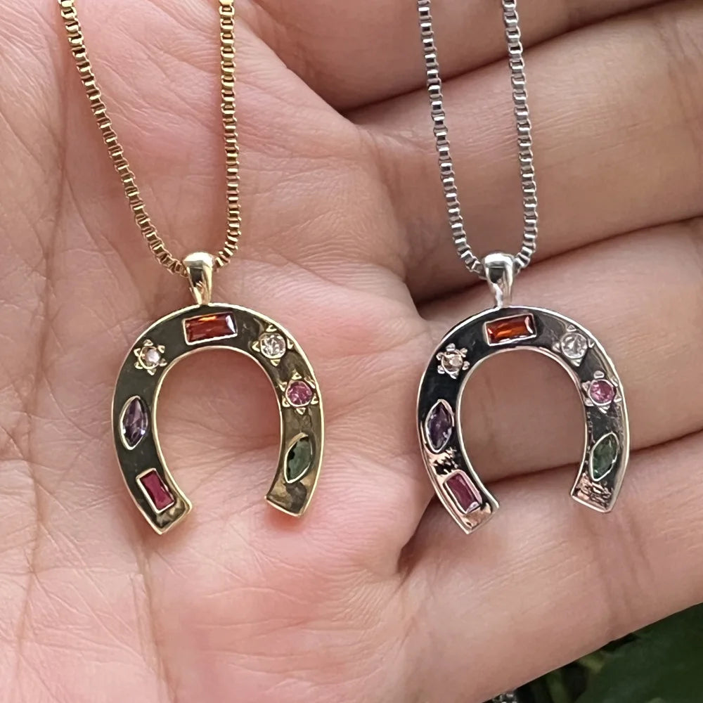 Horseshoe charm necklace Dream Horse