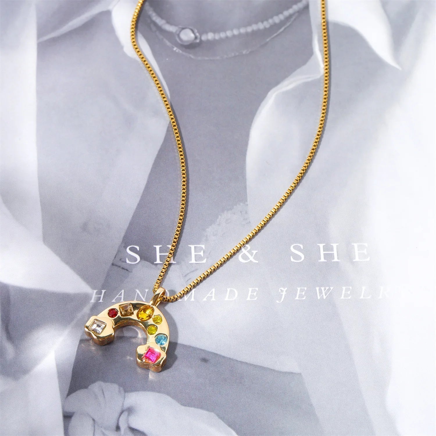 Dainty horseshoe necklace Dream Horse