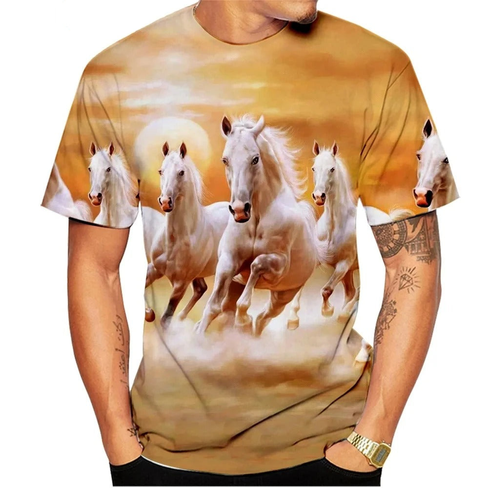 T-Shirt with Horses on It