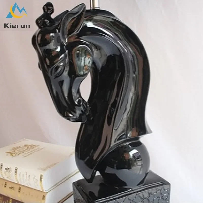 Black horse table lamp Dream Horse
