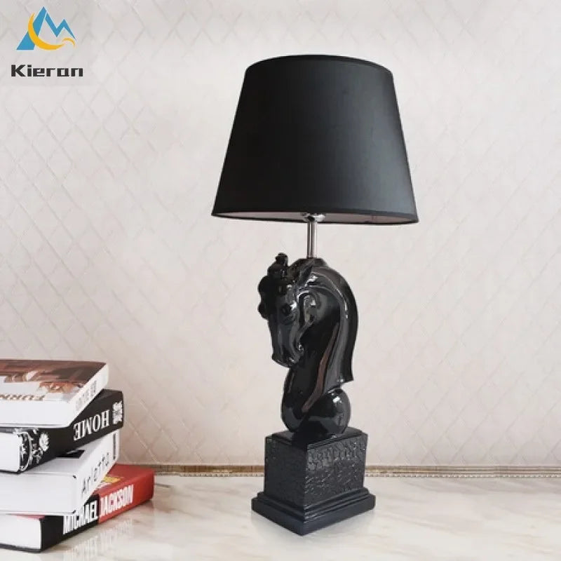 Black horse table lamp Dream Horse