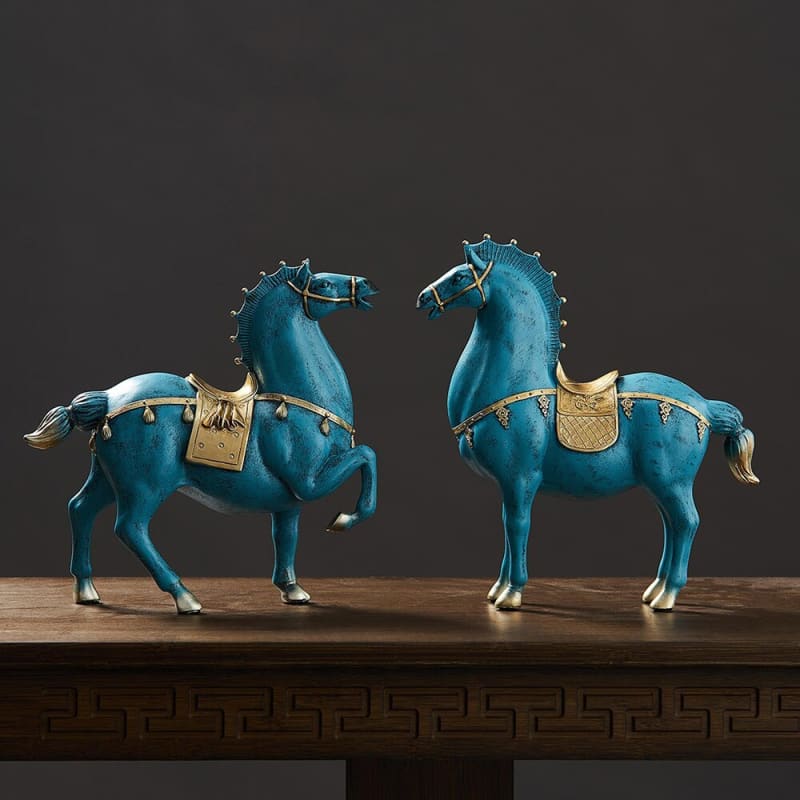 Blue horse sculpture - Dream Horse