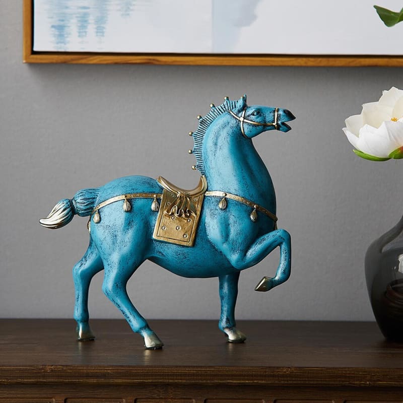 Blue horse sculpture - Dream Horse
