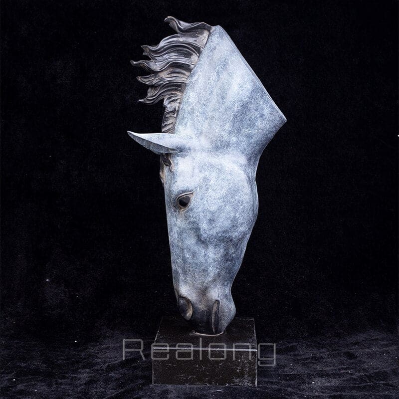 Bronze horse head statue - Dream Horse