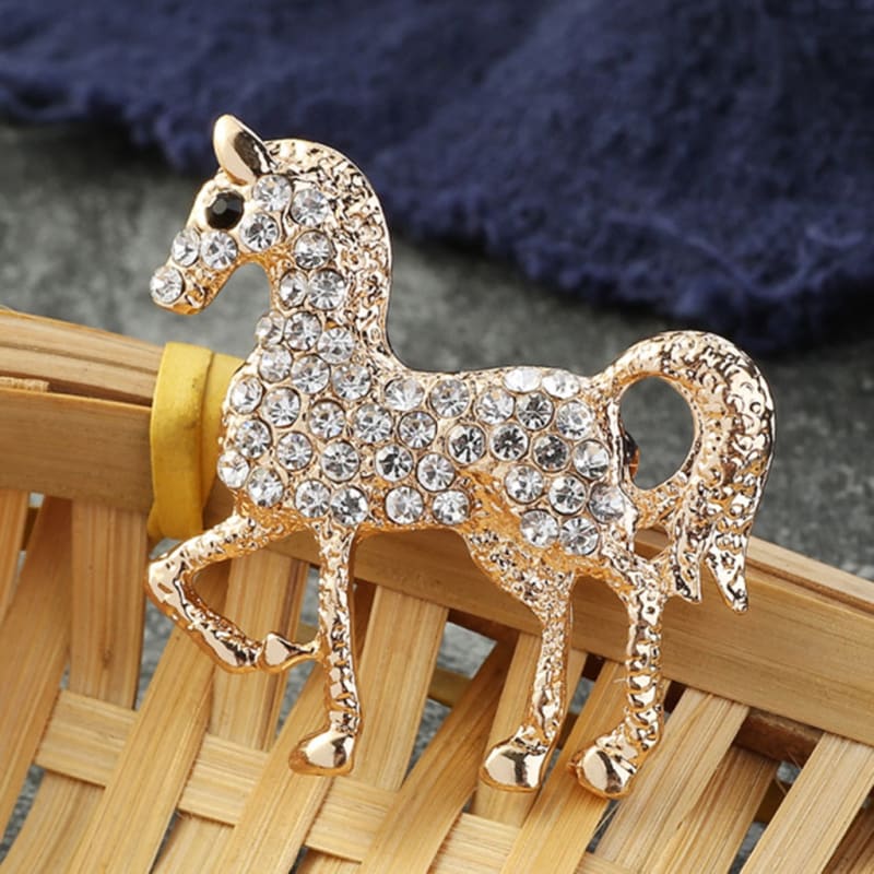 Crystal horse brooch (women) - Dream Horse