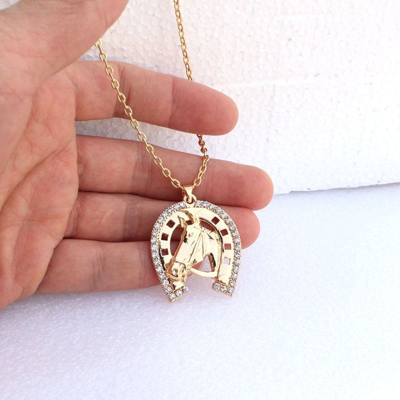 Crystal horseshoe necklace - Dream Horse