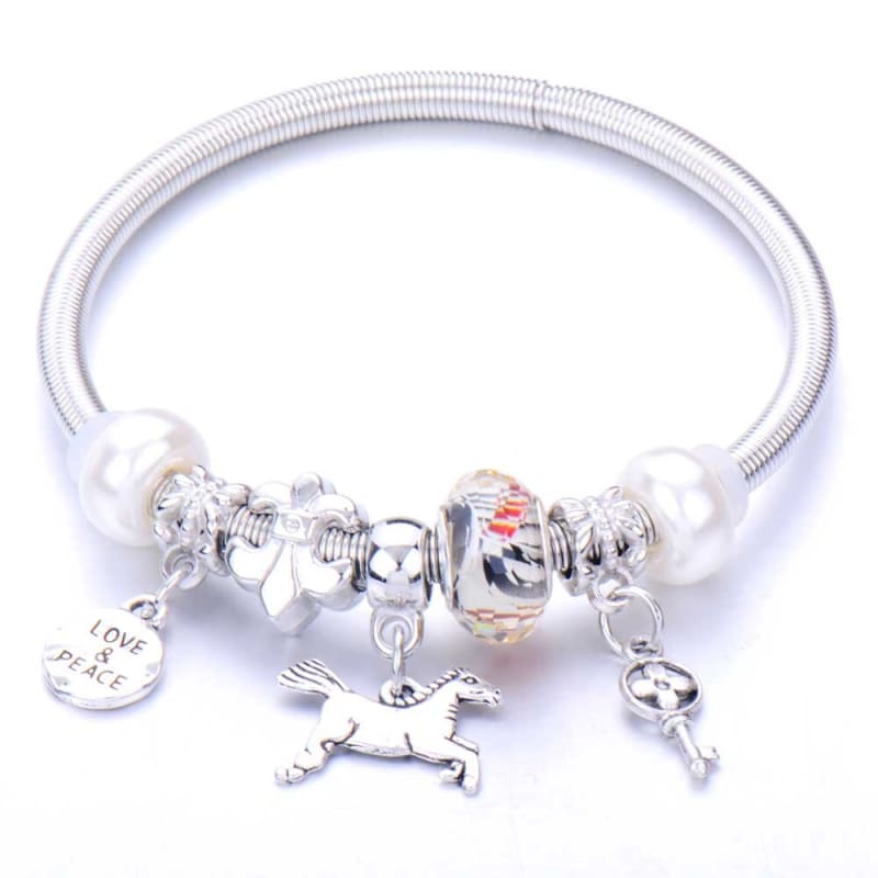Elastic beads horse bracelet - Dream Horse