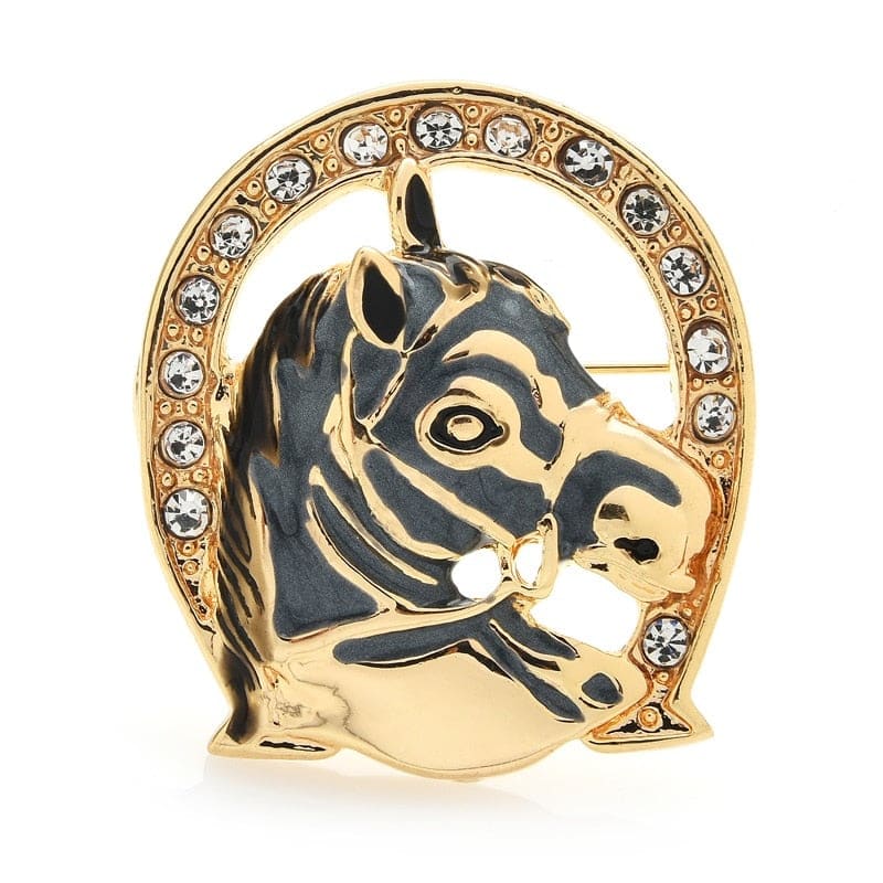 Enamel horseshoe brooch - Dream Horse
