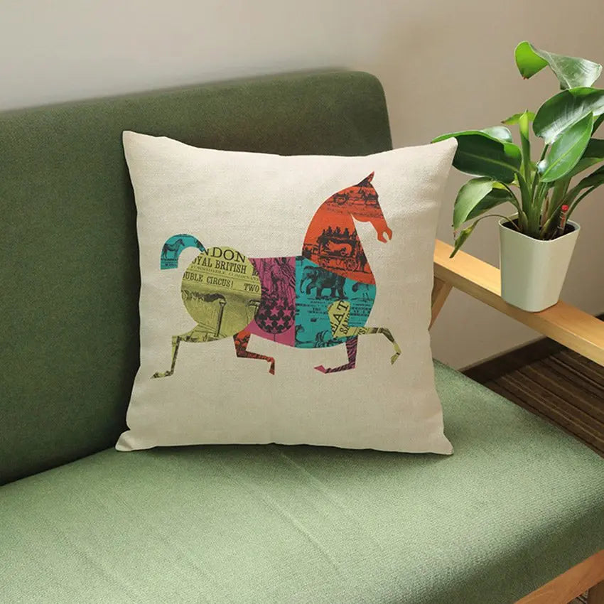 Equestrian decorative pillow Dream Horse