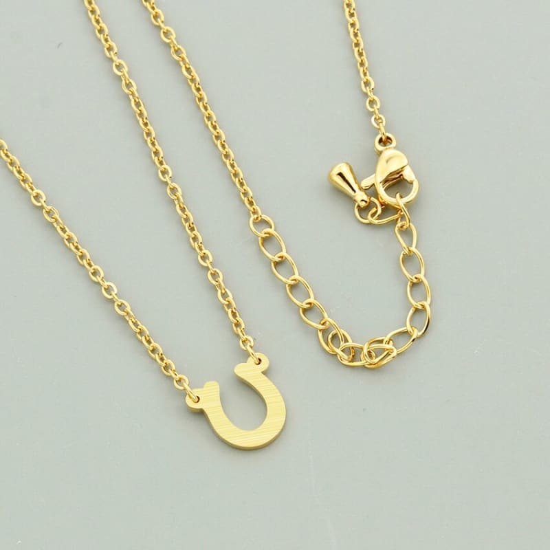 Gold horseshoe necklace - Dream Horse