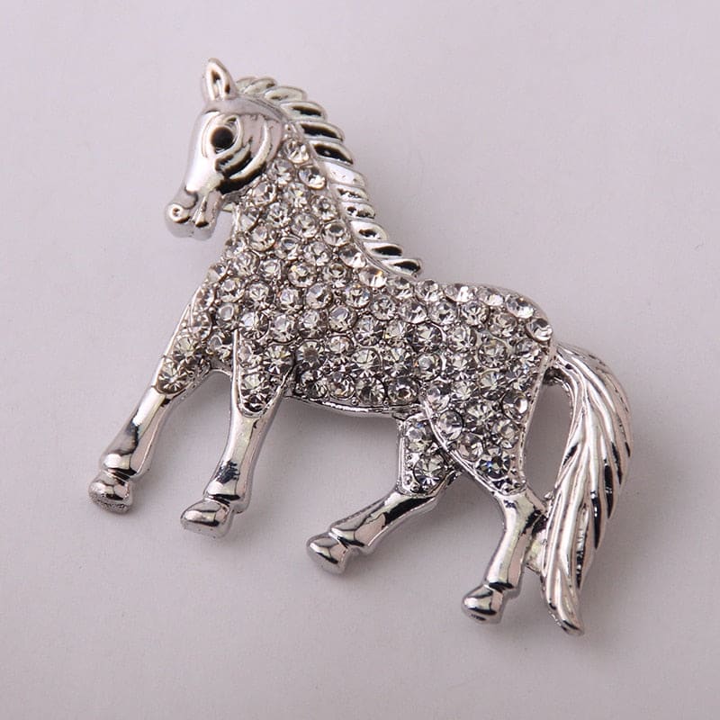Horse brooch in rhodium - Dream Horse