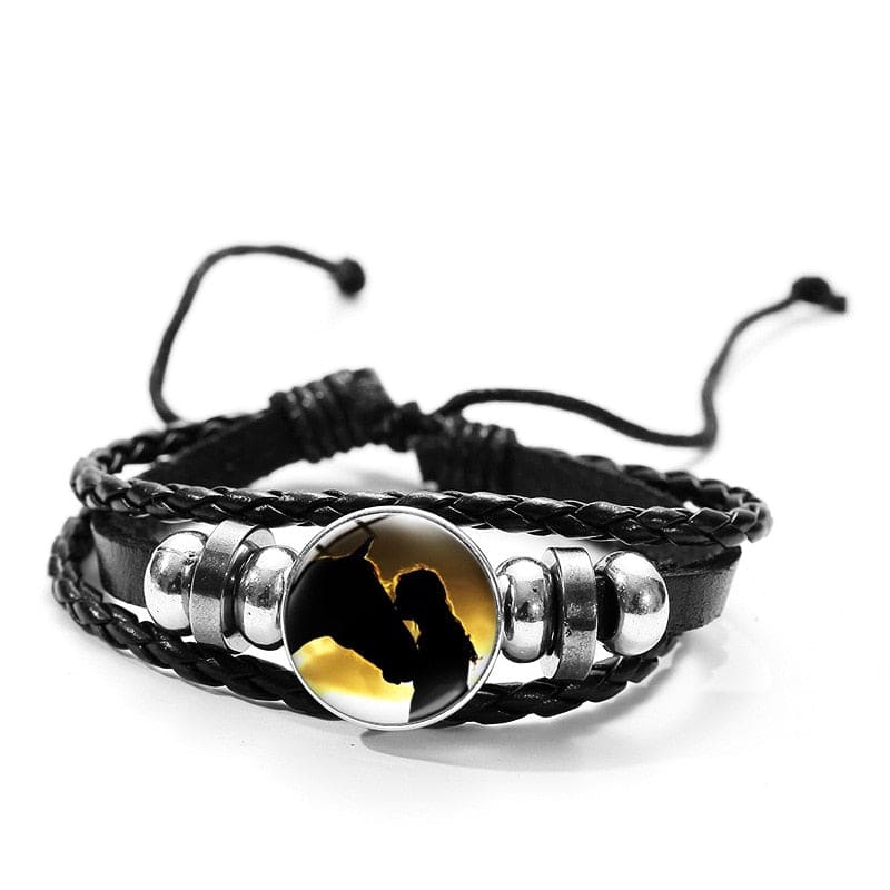 Leather horse hair bracelet - Dream Horse