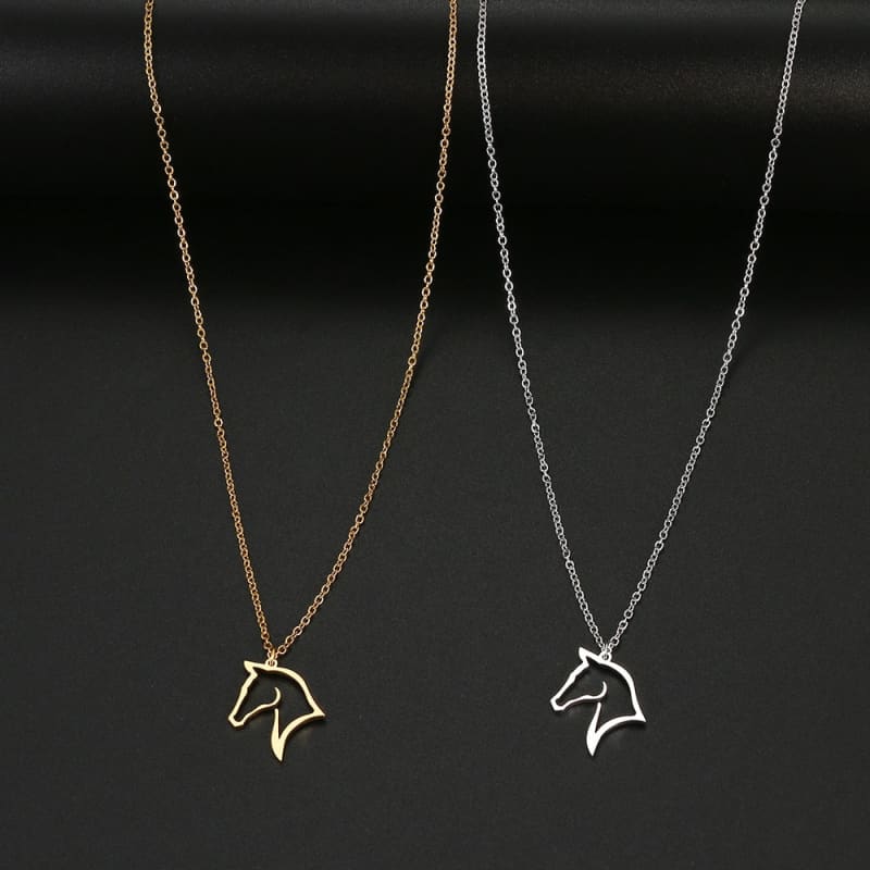Horse pendant necklace gold - Dream Horse