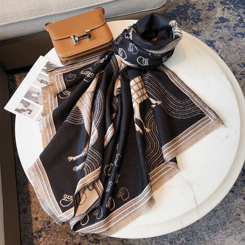 horse scarf cashmere (women) - Dream Horse