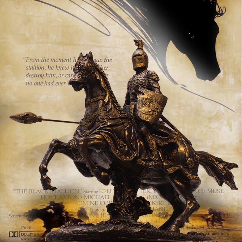 Horse sculpture Medieval armor - Dream Horse