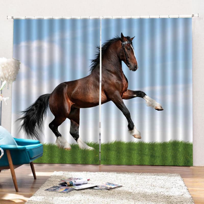 Horse trailer window curtains - Dream Horse