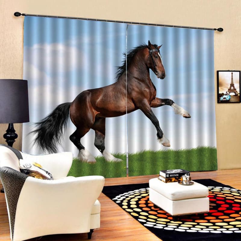 Horse trailer window curtains - Dream Horse
