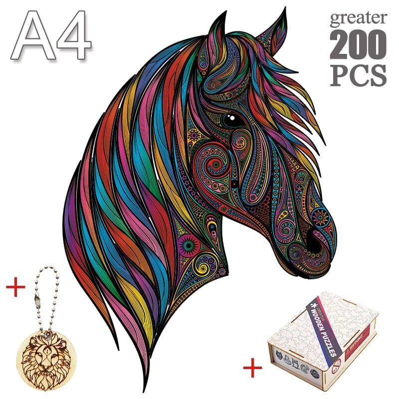 Horse wooden puzzle (A4) - Dream Horse