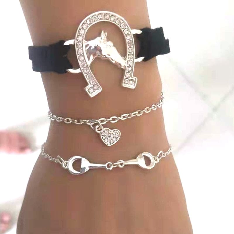 Horseshoe bracelets (leather) - Dream Horse
