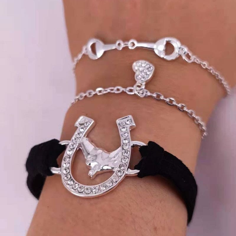 Horseshoe bracelets (leather) - Dream Horse